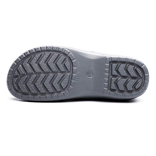 EASYANT Unisex Chef Shoes Waterproof Non-Slip Nursing Clean Work Footwear Clogs Black