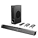Sound Bar with Subwoofer, ABOX Soundbar for TV 34 Inch 120W 2.1 Channel Speaker, Wireless & Wired Bluetooth 4.2 Sound Bars, Home Theater Surround Sound, Touch and Remote Control, Wall Mountable