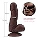 Zemalia Donkey Kong Multi-Speed Vibrator Thick Realistic Penis Silicone Dildo Rechargeable Vibrating Sex Toys G-Spot Massager for Woman Female Masturbation Adult Toys (Brown)