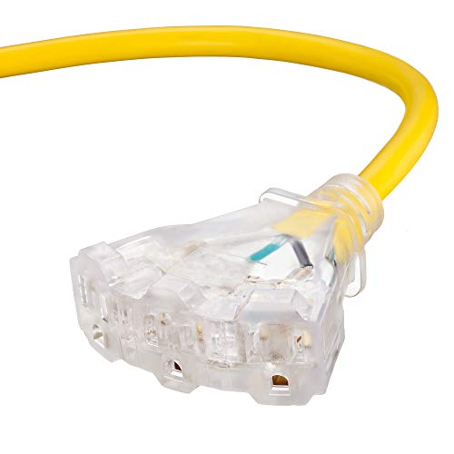 Outdoor Extension Cord 12 ft, VCZHS UL Listed Heavy Duty Extension Cord