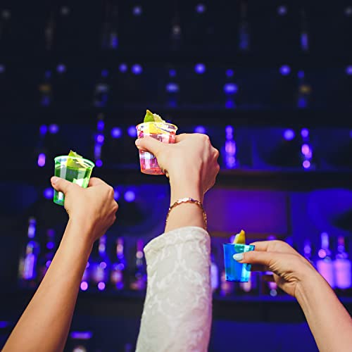 72 Vasitos De Plástico Neón Para Shots Reutilizables - 30ml, Multicolor, Fiestas Y Eventos