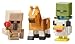 Iron Golem with Flower, Chicken Zombie & Palomino Horse Mini Figure (3 Pack)