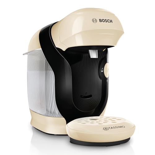 Bosch Tassimo Style friendly Kapselmaschine TAS117E, über 70 Getränke, geeignet für alle Tassen, vollautomatisch, nachhaltig, platzsparend, 1400 W, cr