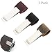 Jurxy 3 PCS Pen Loop for Notebook Retro Leather Traveler Journal Notebook Pencil Holder Bookmark with Stainless Steel Metal Clip - Black Brown Dark Red