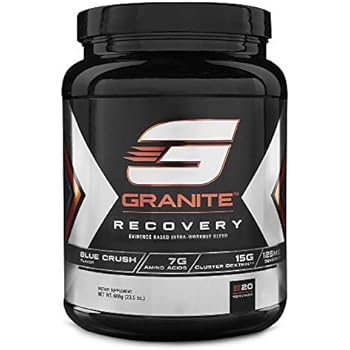 Intra-Workout Powder by Granite Supplements | 20 Servings of Recovery Blue Crush to Maximize Muscle Growth and Speed Up Recovery | Includes Amino Acids, Cluster Dextrin, and Sensoril Ashwagandha