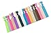 JLIKA Elastic Hair Ties (SET OF 100) Colorful Solids - No Crease Ouchless - Ponytail Holders - Ribbon Hairties for Women Girls Teens and Kids