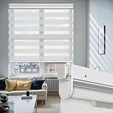 Moonice No Drill No Tools Cordless Zebra Blinds for