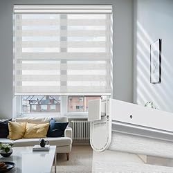 Moonice No Drill No Tools Cordless Zebra Blinds for