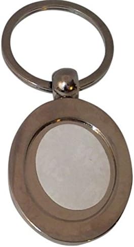 Set of 4 Blank Sublimation Key Tags Keychain with Gift Box (Oval with Key Ring)
