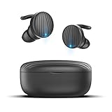 true wireless earbuds tectoka bluetooth earbuds wireless headphones sport bluetooth headset wireless earphones ipx7 waterproof bluetooth 5 0 stereo hi fi sound deep bass with charging case black 