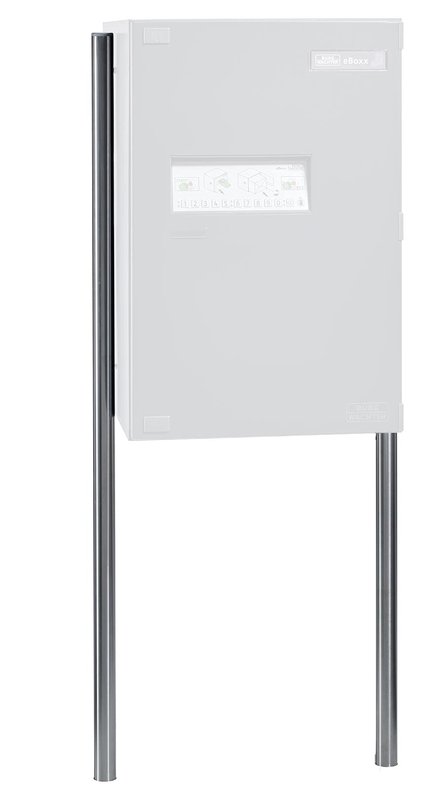 BURG-WÄCHTER, parcel box rack, Universal 150 eBoxx NI, stainless steel, post