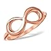 Infinity Design Sterling Silver .925 Fashion Ring Rose Gold Plated
