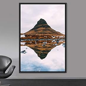 signwin Framed Canvas Mountain Lake View Global Landscape...