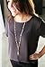 Susanne Pearlized Crystal Dangle Lanyard Necklace (Gold)