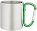Outdoor RX Stainless Steel Carabiner Mug (Green, 8-Ounce)