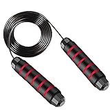 Jump rope fitness rope skipping rope without entanglement ball bearing fast jump rope adjustable memory sponge non-slip handle jump rope men and women new fitness speed rope, suitable for aerobics