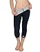 Delfin Spa Women's Heat Maximizing Neoprene Exercise Anti-Cellulite Capris, Black/Black, Small