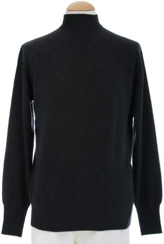 Shephe Men's Mock Turtleneck Cashmere Sweater Charcoal Grey XX Large