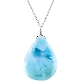 OdrillionGems Natural Gemstone Drops Pendant Necklace, 925 Sterling Silver, Handmade, Chakra Healing Crystals, Birthstone, Women Jewelry, Minimalist, Gift for Her