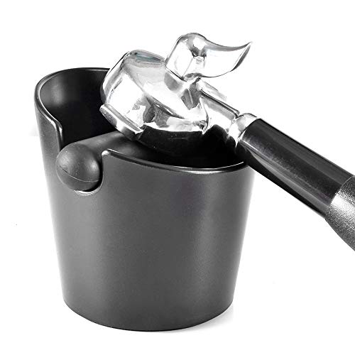 CAFEMASY Abklopfbehälter, Ausklopfbehälter Abschlagbehälter für Barista Kaffeesatz aus dem Siebträger ABS Kaffee Tresterbehälter, Kaffeesatzbehälter mit abnehmbarer Knock Bar (schwarz) ⦠– Bild 3