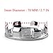 75mm/70mm Chrome Silver ABS Car Wheel Center Hub Caps Set of 4 for OZ Racing Superforgiata Rims M608 81310409