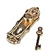Dollhouse Miniature Vintage Golden Door Lock and Keys + Exterior Wooden Door