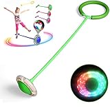 Sports Ankle Skip Ball, Flashing Jumping Ball for Boys Girls Fitness Toy - Christmas Day Gift 5 Colors (Green)