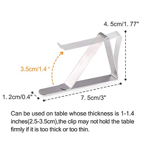 FANGZHIDI Picnic Tablecloth Clips 12 Packs Stainless Steel Table Cover Clamps
