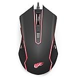 1byone 2400 DPI Optical Gaming Mouse with 6 Buttons and 4 Adjustable DPI for PC, Black