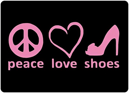 Peace Love High Heels Lady Shoes Vinyl Decal Sticker|PINK|Cars Trucks Vans SUV Laptops Wall Art|7.5