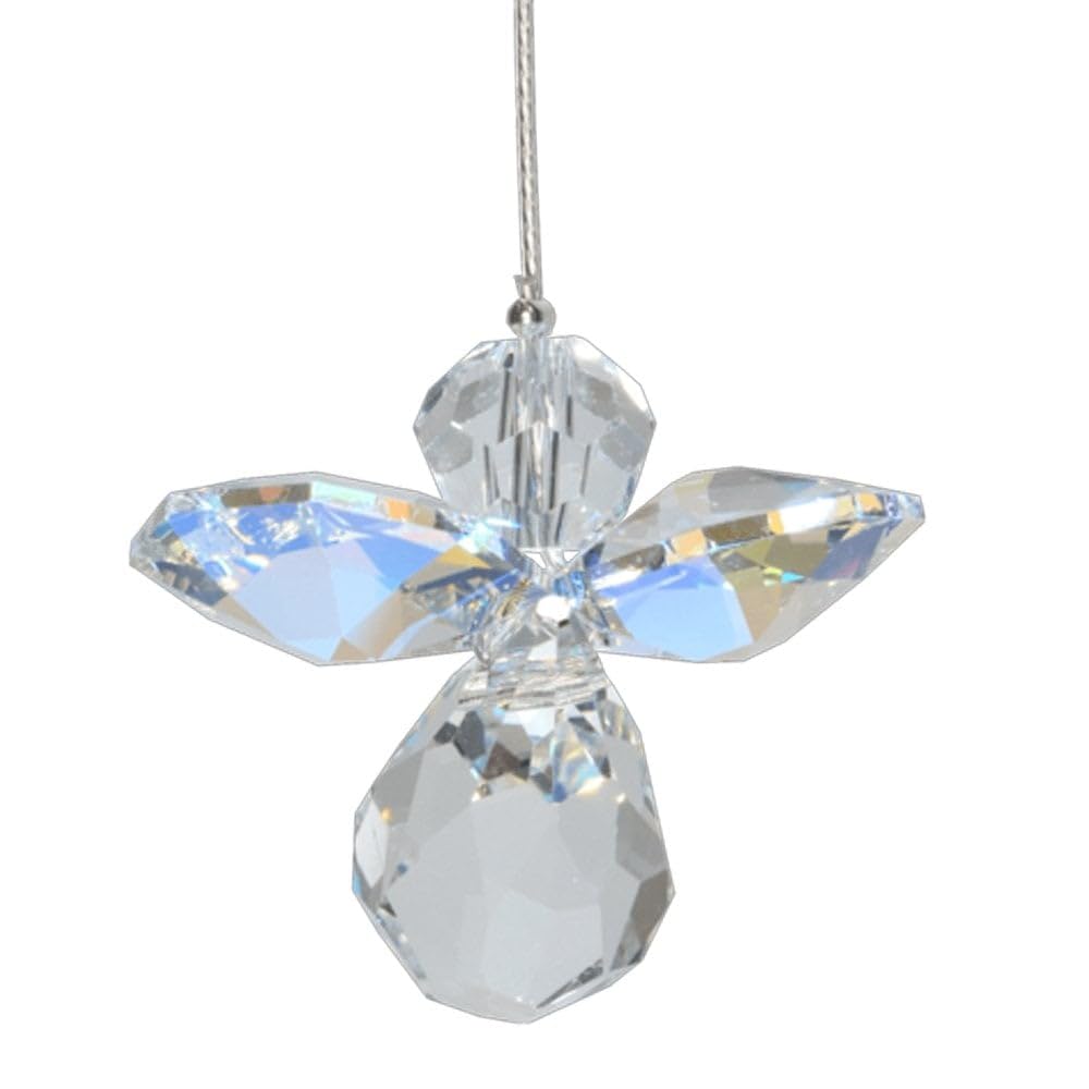 Hanging Crystal Guardian Angel Suncatcher Rainbow Maker AURORA BOREALIS - Embellished with Swarovski Crystals