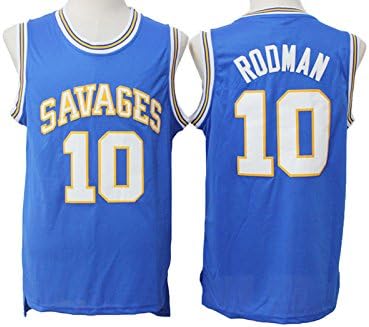 Oklahoma Savages Dennis Rodman Mens Jersey Blue High School S