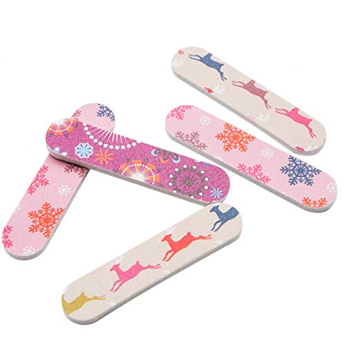 HUELE 50PCS Colorful Mini Emery Board Nail Files