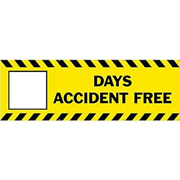 Amazon.com : BLANK DAYS ACCIDENT FREE Banner Sign 3ftX2ft Yellow w ...