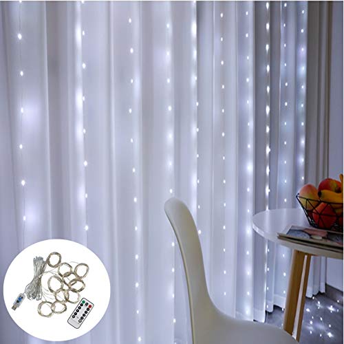 Allamp 3M LED Fairy Lights Garland Gordijn Lamp Afstandsbediening USB String Lights Garland On The Window Christmas… - Afbeelding 6