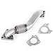 Mophorn Duramax Header Bolt On Passenger Side up-Pipe with Gaskets Fits for 2001-2016 GM 6.6L Diesel LB7 LLY LBZ LMM LML 6.6L Silver
