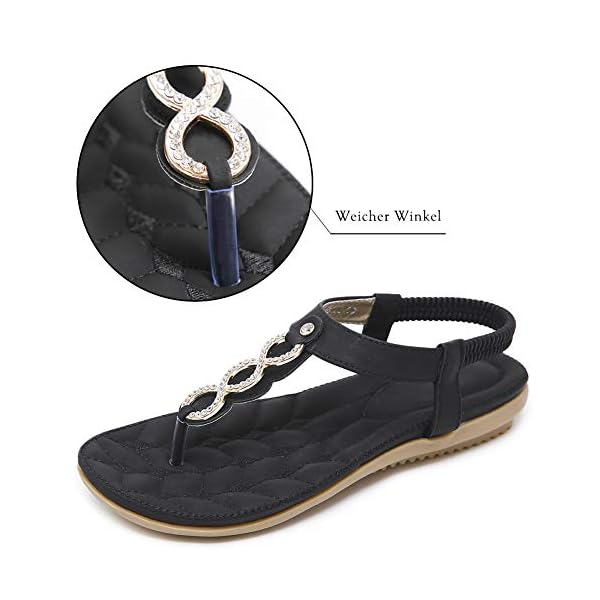 SANMIO Sandalias Planas de Verano para Mujer Tanga Bohemia con Correa en T Zapatos de Tanga Chanclas | DeHippies.com