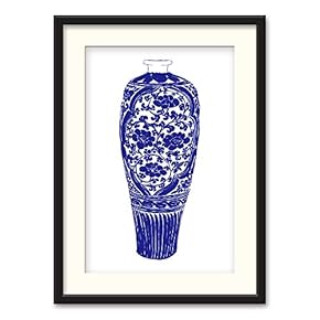 Black Paper Framed Canvas Wall Art for Living Room, Bedroom China Style Canvas Prints for Home Decoration Ready to Hanging - 23x31 inches