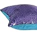 MOCOFO 4 Pack Glitter Sequins Pillow 16X16'' Decorative Pillow Cover Sequin Pillowcase Magic for Party Sofa Couch Car (2 Gradual Black+2 Matte Blue Purple)