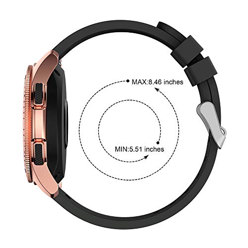 Samsung Gear S3 Strap Band,kaifongfu Sports Silicone Watch Bracelet Strap Band For Samsung Gear S3 Frontier (46mm, Samsung Galaxy Watch Black)