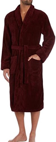 BATUOS Men's Terry Coral Microfleece Spa/Bath Robe