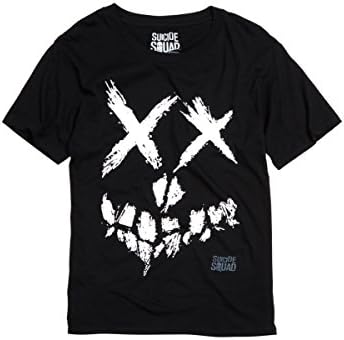 DC Comics Suicide Squad Smiley Skull Logo T-Shirt (Medium)