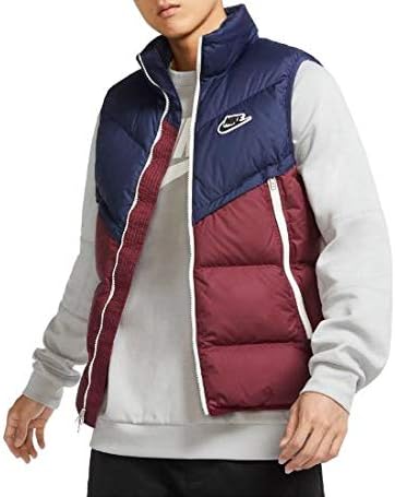 Amazon ナイキ メンズサイズ Nike Windrunner防寒ダウンベストジャケット Midnight Navy Dark Beetroot Sail Blk アウター Down Fill Vest 並行輸入品 ベスト 通販