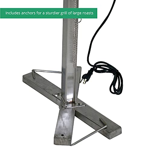 Titan Outdoors Open Fire 13W Spit Tripod Rotisserie Roaster Stand 90 LB