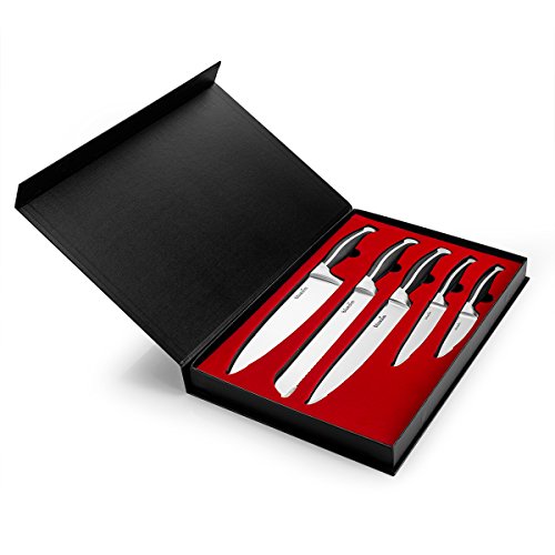 Bluesim Knife Set,Kitchen Knife Set - 5 Piece Knives Sets Including Carving Utility Chef and Paring Knives,Super Sharp Chef Knife Set with Gift Box