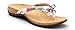 Vionic Women's Rest Bella II Toepost Sandal - Ladies Flip Flop with Concealed Orthotic Arch Support White Floral 8.5 Medium US