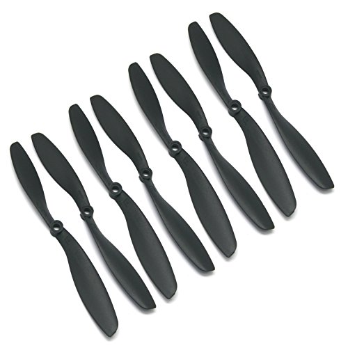 RAYCorp 8045 8-Inches Propellers, Pack of 8 (4CW,4CCW), Black