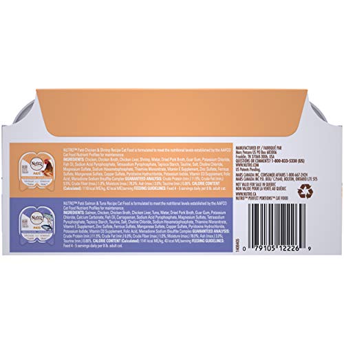 NUTRO Grain Free Natural Wet Cat Food Paté Salmon & Tuna Recipe and