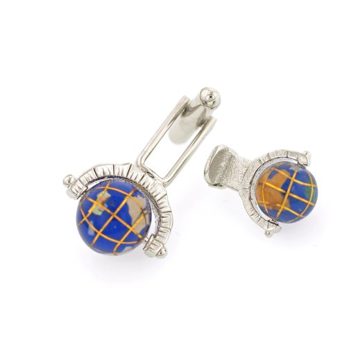 JJ Weston Spinning Globe Tuxedo Cufflinks and Shirt Studs. Made in the USA.