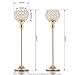 VINCIGANT Set of 2 Crystal Candlesticks for Wedding Coffee Table Decorative Centerpiece,Anniversary Decoration, Gold